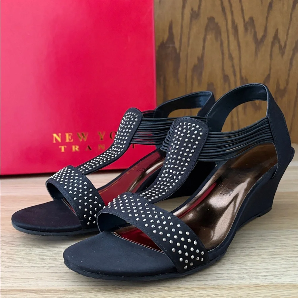 New York Transit Studded Wedge Sandals